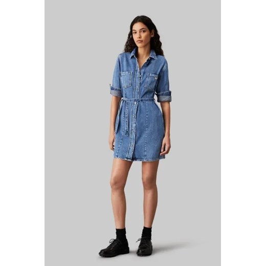 CALVIN KLEIN JEANS Jeansowa sukienka z paskiem 26 Gomez Fashion Store