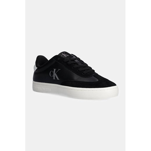 Calvin Klein Jeans sneakersy skórzane CLASSIC CUPSOLE LOW MG MIX kolor czarny YW0YW01611 ze sklepu ANSWEAR.com w kategorii Trampki damskie - zdjęcie 175234807