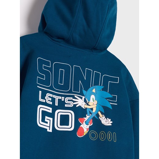 Sinsay - Bluza z kapturem SONIC THE HEDGEHOG - granatowy Sinsay 110 Sinsay