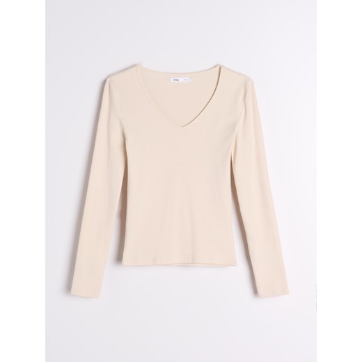 Beżowa bluzka damska Sinsay 