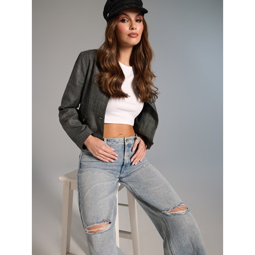 Sinsay - Jeansy wide leg - niebieski Sinsay 32 Sinsay