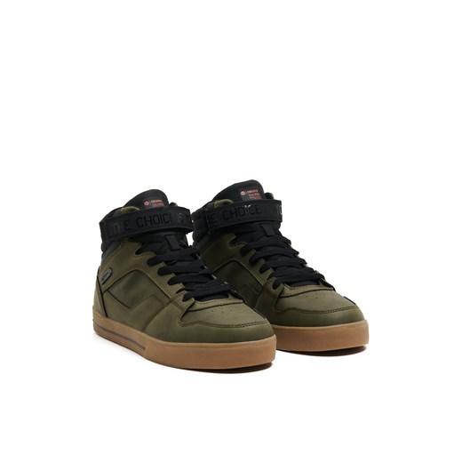 Cropp - Czarno-zielone sneakersy - zielony Cropp 46 Cropp