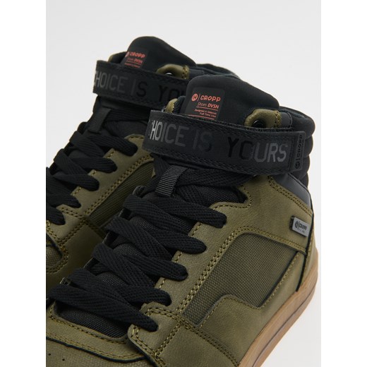 Cropp - Czarno-zielone sneakersy - zielony Cropp 45 Cropp