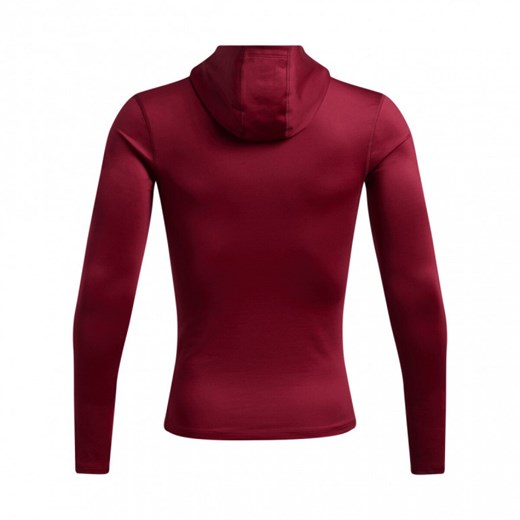 Męski longsleeve treningowy z kapturem Under Armour UA Cg Elite Scuba Hdy - czerwony ze sklepu Sportstylestory.com w kategorii T-shirty męskie - zdjęcie 175245267