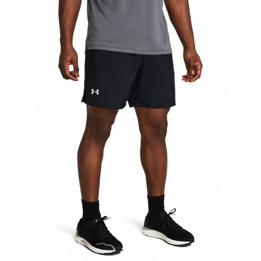 Męskie spodenki do biegania Under Armour UA Launch 7\'\' Unlined Shorts - czarne ze sklepu Sportstylestory.com w kategorii Spodenki męskie - zdjęcie 175245359