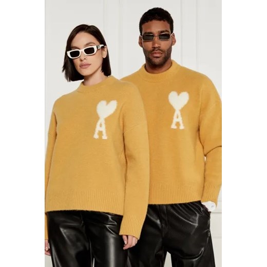 AMI Paris Wełniany sweter | Regular Fit ze sklepu Gomez Fashion Store w kategorii Swetry damskie - zdjęcie 175256708