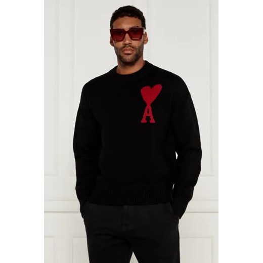 AMI Paris Wełniany sweter | Regular Fit Ami Paris XS Gomez Fashion Store