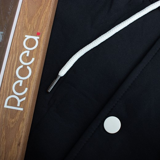 Dres męski komplet czarny bojówki i bluza rozpinana z kapturem Recea Recea L Recea.pl wyprzedaż