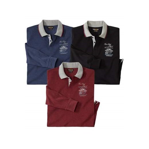 Zestaw 3 bawełnianych koszulek polo North Cup ze sklepu Atlas For Men w kategorii T-shirty męskie - zdjęcie 175275419