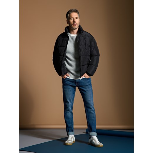 Sinsay - Kurtka pikowana - czarny Sinsay M Sinsay