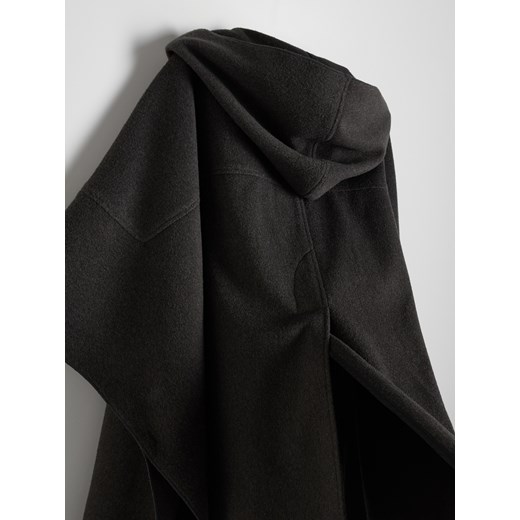 Reserved - Poncho z kapturem - ciemnoszary Reserved ONE SIZE Reserved