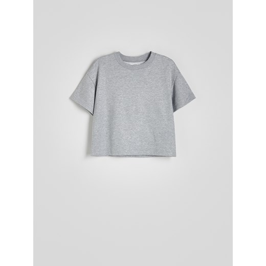 Reserved - T-shirt boxy - jasnoszary Reserved XL Reserved