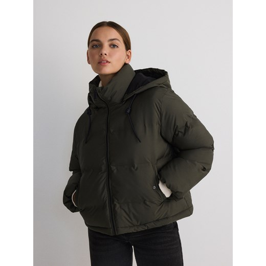 Czarna kurtka damska Reserved jesienna krótka 