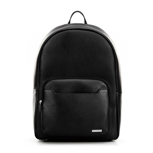 Plecak na laptopa 15’’ z ekoskóry czarny ze sklepu WITTCHEN w kategorii Plecaki - zdjęcie 175278746