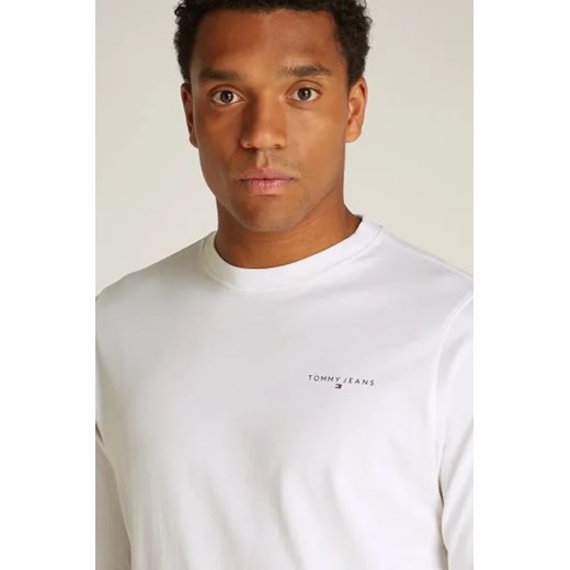 T-shirt męski Tommy Jeans biały z długimi rękawami