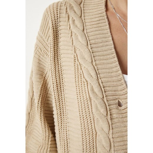 Happiness Istanbul Kardigan w kolorze beżowym Happiness Istanbul onesize Limango Polska okazyjna cena