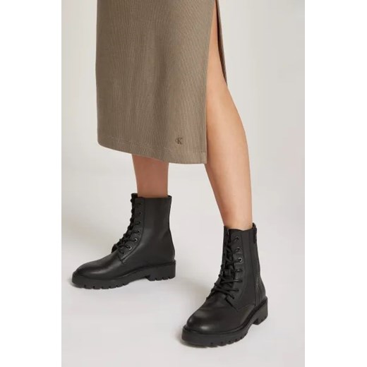 Sukienka brązowa Calvin Klein bawełniana casual