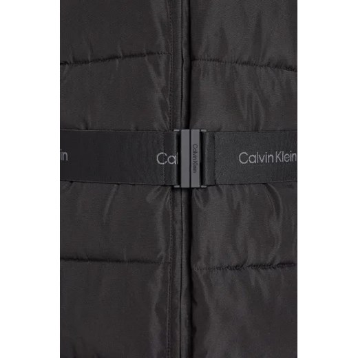 Kurtka damska czarna Calvin Klein casual długa z poliestru 