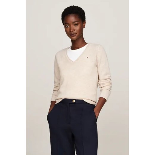 Tommy Hilfiger Wełniany sweter | Regular Fit ze sklepu Gomez Fashion Store w kategorii Swetry damskie - zdjęcie 175288628