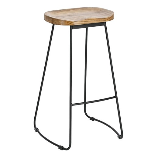 Industrialny taboret drewniany z metalowymi nogami B5-N97 ze sklepu Edinos.pl w kategorii Dom - zdjęcie 175290426