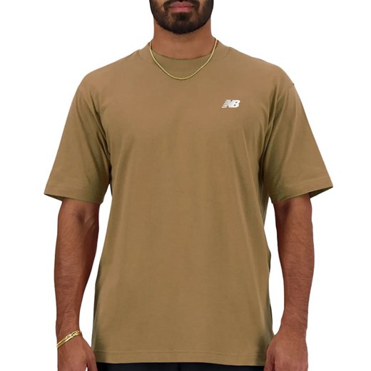 Koszulka New Balance MT41509GIN - brązowa ze sklepu streetstyle24.pl w kategorii T-shirty męskie - zdjęcie 175302649