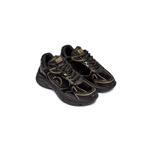 Buty sportowe damskie Karl Lagerfeld sneakersy czarne wiązane tkaninowe