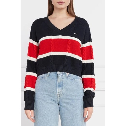 Tommy Jeans Sweter CRP STRIPE | Regular Fit Tommy Jeans S promocyjna cena Gomez Fashion Store