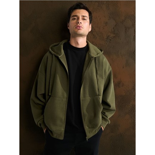 Sinsay - Bluza rozpinana comfort - khaki ze sklepu Sinsay w kategorii Bluzy męskie - zdjęcie 175306987