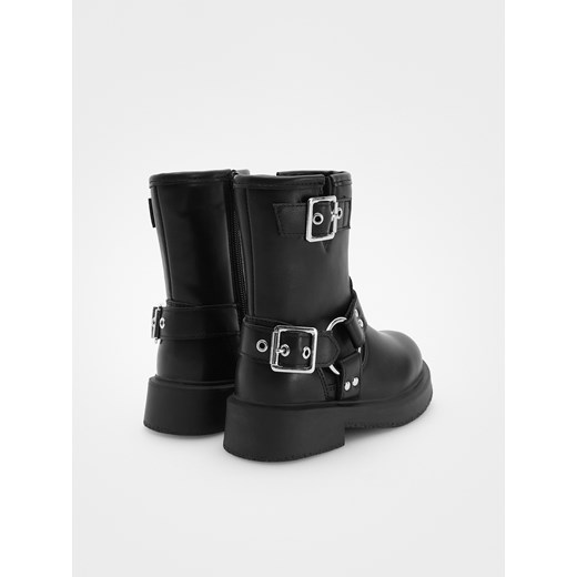 Reserved - Botki w stylu biker - czarny Reserved 24/25 Reserved
