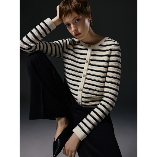 Reserved - Pudełkowy kardigan - wielobarwny Reserved L Reserved