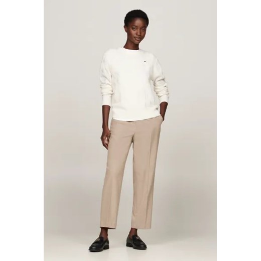 Sweter damski beżowy Tommy Hilfiger casual
