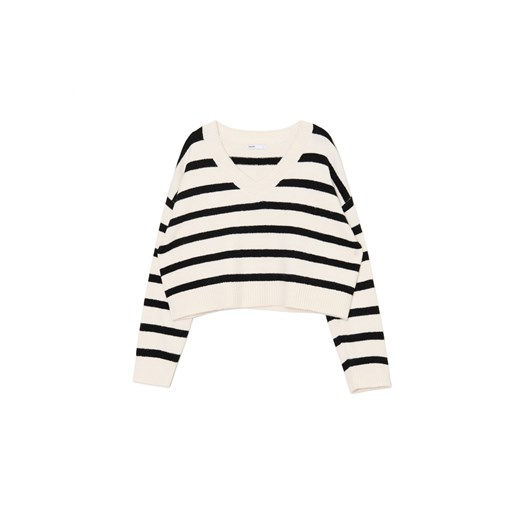 Cropp - Kremowy sweter w czarne paski - kremowy ze sklepu Cropp w kategorii Swetry damskie - zdjęcie 175310788