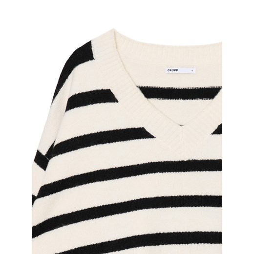 Cropp - Kremowy sweter w czarne paski - kremowy Cropp XS Cropp