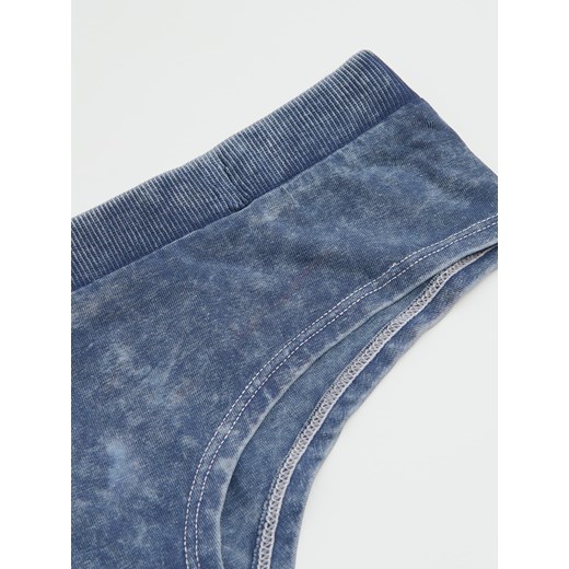 Cropp - Niebieskie majtki hipster - granatowy Cropp XL Cropp