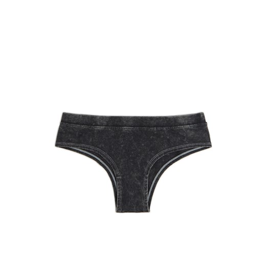 Cropp - Czarne majtki hipster - czarny ze sklepu Cropp w kategorii Majtki damskie - zdjęcie 175310856