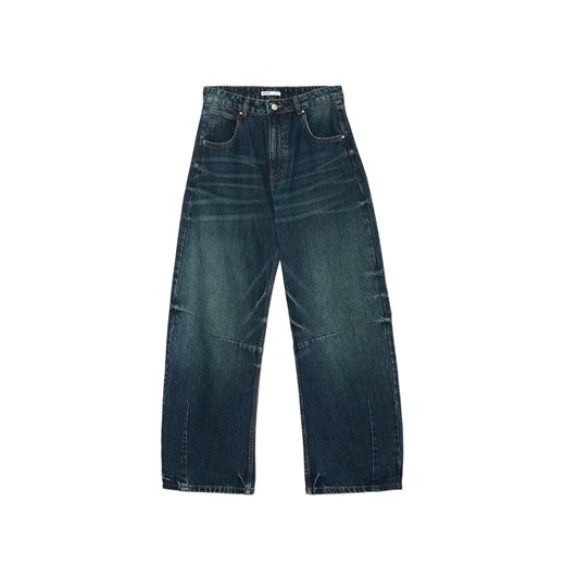 Cropp - Jeansy balloon horseshoe - niebieski Cropp 40 Cropp