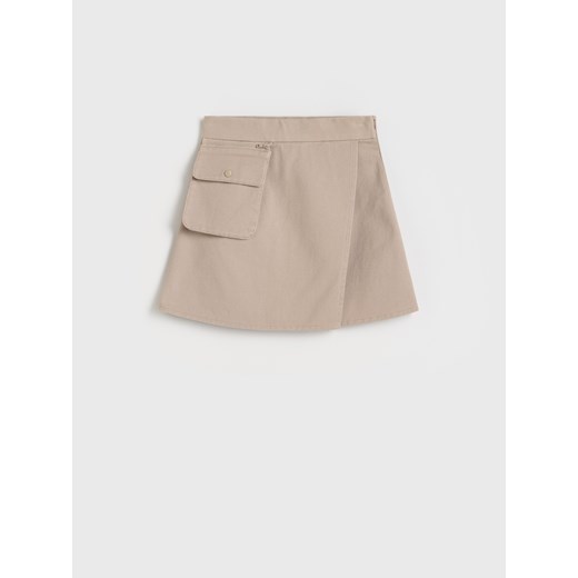 Reserved - Spódnica z odpinaną kieszenią - beżowy Reserved 116 (5-6 lat) Reserved