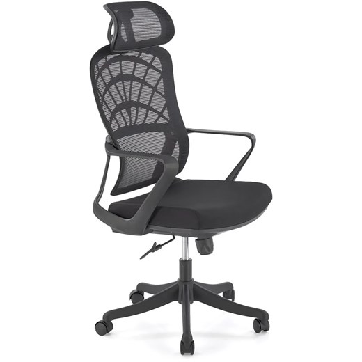 Czarny fotel obrotowy z mechanizmem tilt F0-N15 ze sklepu Edinos.pl w kategorii Krzesła biurowe - zdjęcie 175311887