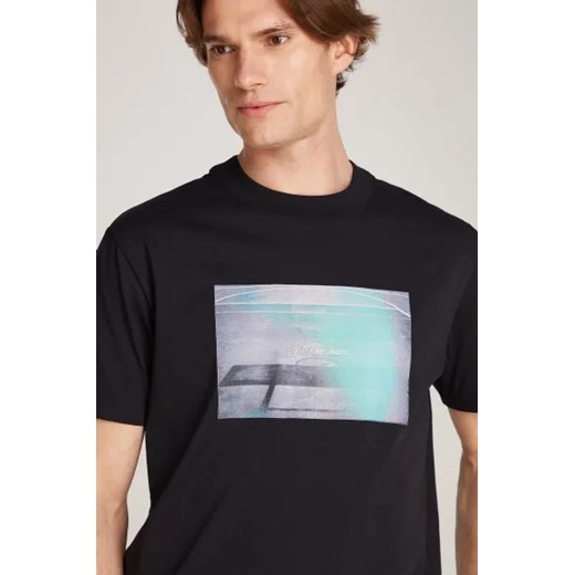 T-shirt męski czarny Calvin Klein z krótkim rękawem