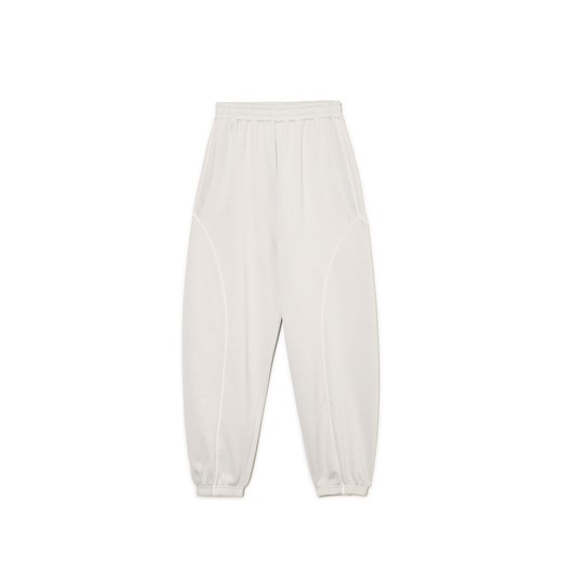 Cropp - Jasnoszare dresowe joggery z naszywkami - jasny szary Cropp L Cropp