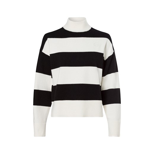 HUGO BLUE Damski sweter z dzianiny - Sajittina_B Kobiety czarny w paski ze sklepu vangraaf w kategorii Swetry damskie - zdjęcie 175316576