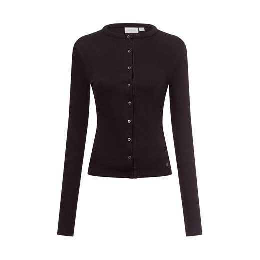 Calvin Klein Jeans Kardigan damski Kobiety czarny jednolity ze sklepu vangraaf w kategorii Swetry damskie - zdjęcie 175316579