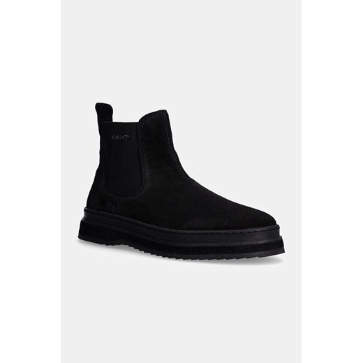 Gant sztyblety zamszowe Blistown męskie kolor czarny 29653736 G00 ze sklepu ANSWEAR.com w kategorii Buty zimowe męskie - zdjęcie 175318097