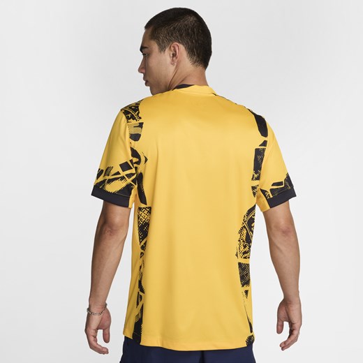 T-shirt męski żółty Nike z krótkimi rękawami 