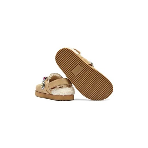 Klapki damskie Kurt Geiger casual na płaskiej podeszwie bez zapięcia ze skóry