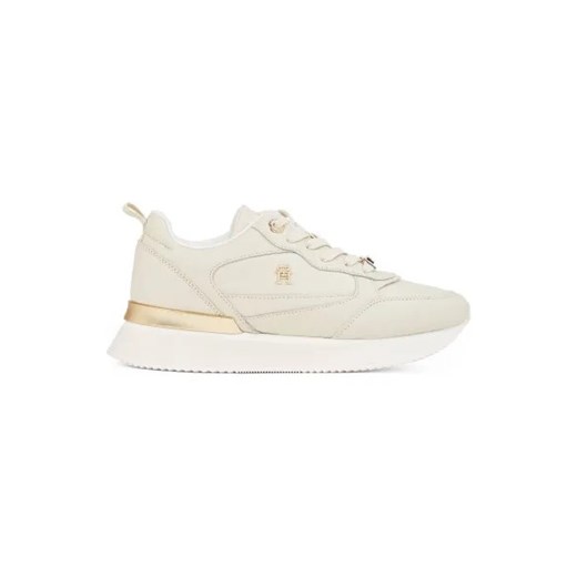 Tommy Hilfiger buty sportowe damskie sneakersy wiązane ze skóry płaskie