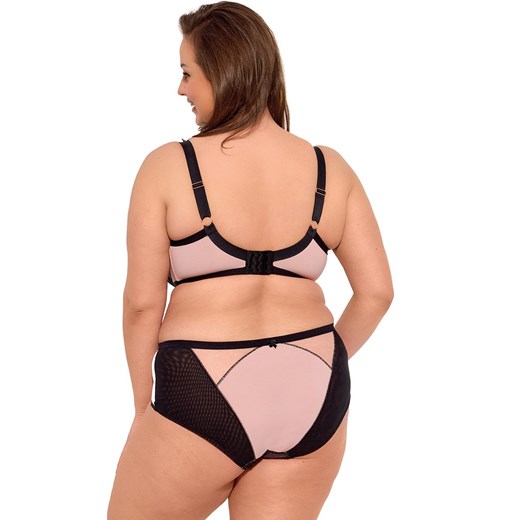 Gaia biustonosz półusztywniany semi-soft Aina Maxi 1273, Kolor czarno-różowy, Rozmiar 100E, Gaia ze sklepu Intymna w kategorii Biustonosze - zdjęcie 175325328