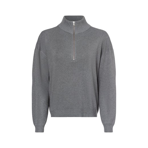 mbyM Sweter damski z dzianiny Kobiety szary jednolity ze sklepu vangraaf w kategorii Swetry damskie - zdjęcie 175325968