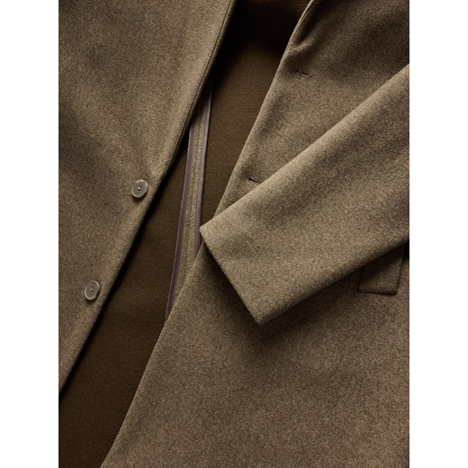 Reserved - Płaszcz z kołnierzem - beżowy Reserved M Reserved