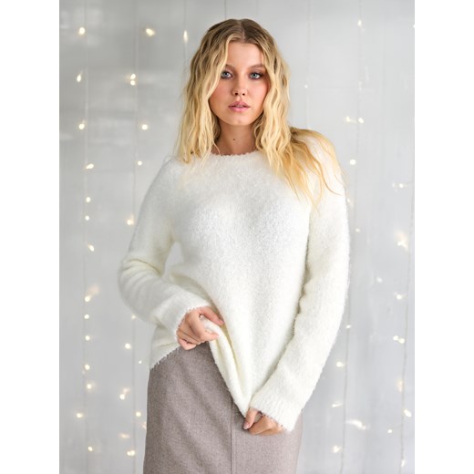 Sinsay - Strukturalny sweter - kremowy Sinsay XS Sinsay